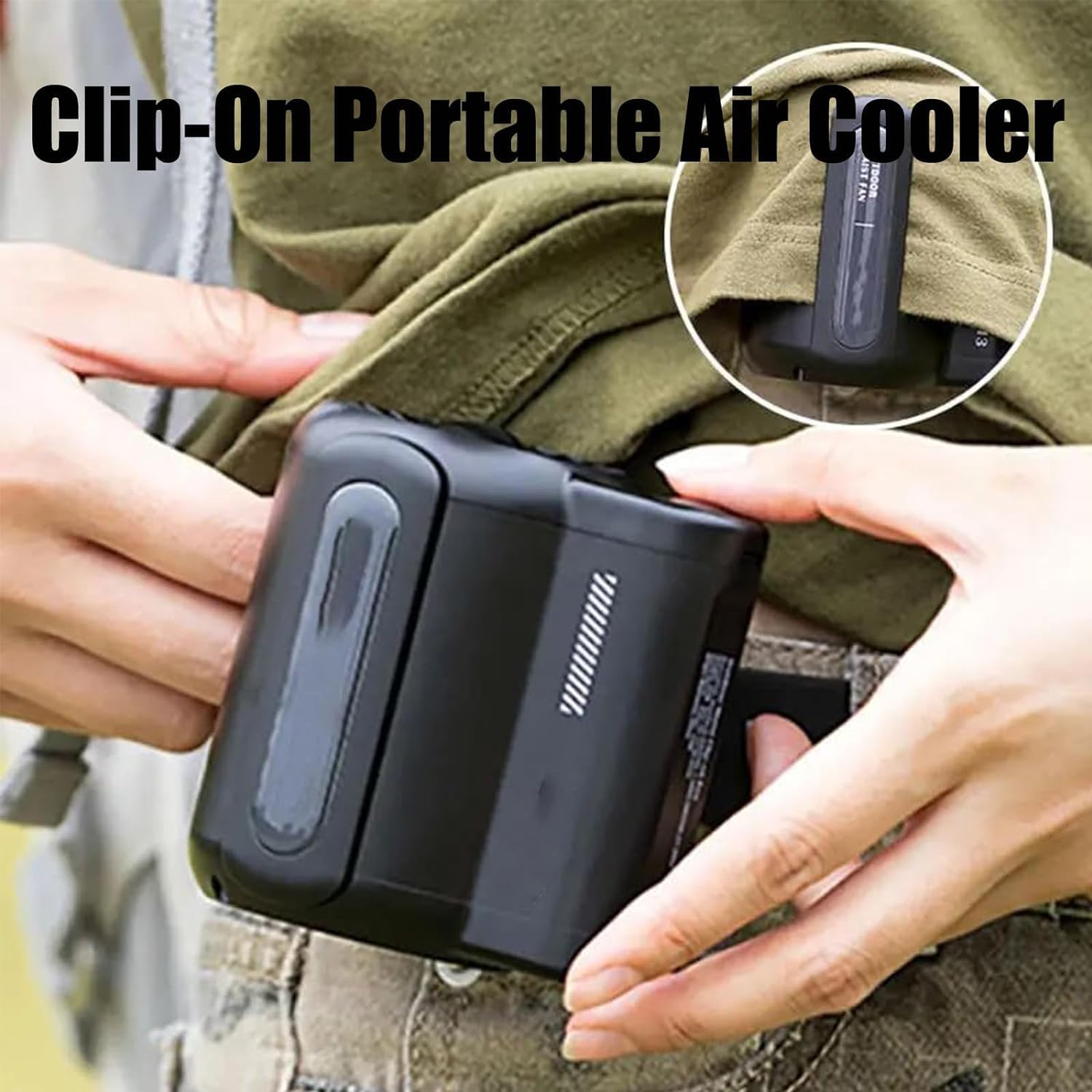 Portable Waist Fan | Rechargeable, 4 Speeds & Strong 6600RPM Airflow for Hands-Free Cooling