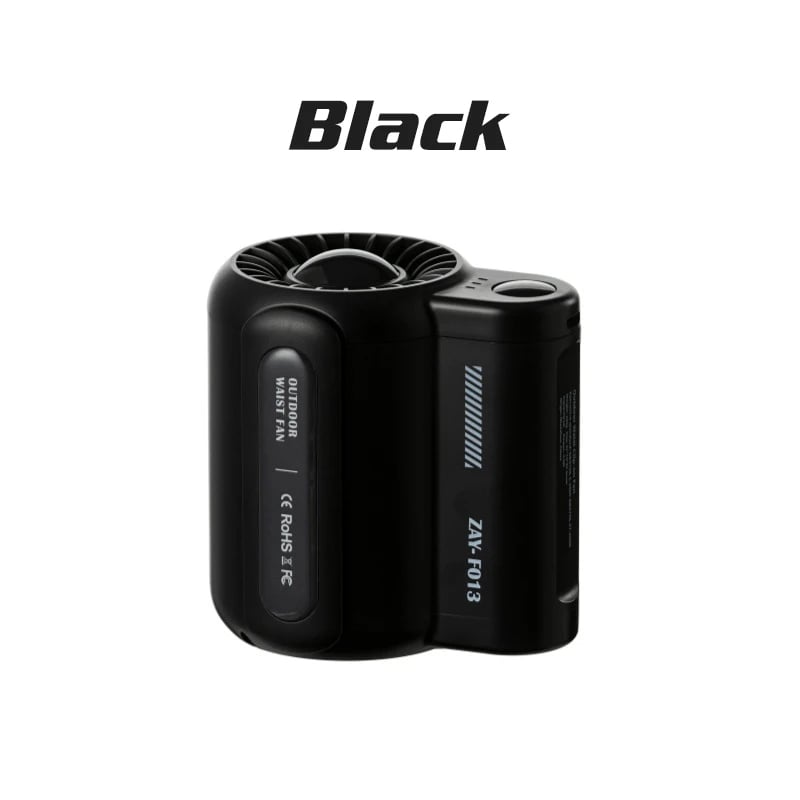 Portable Waist Fan | Rechargeable, 4 Speeds & Strong 6600RPM Airflow for Hands-Free Cooling