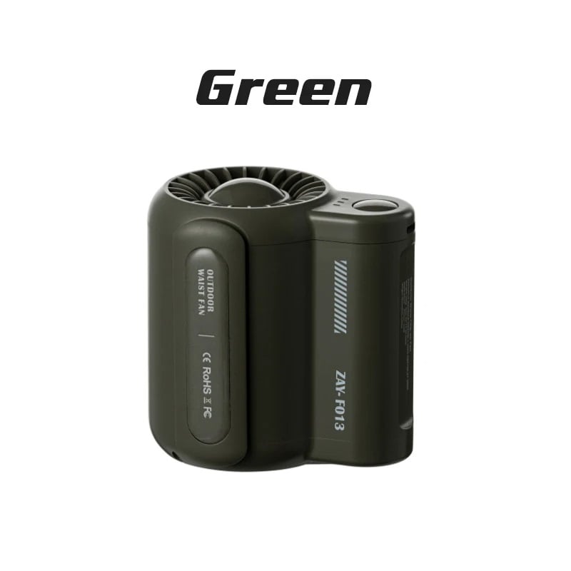 Portable Waist Fan | Rechargeable, 4 Speeds & Strong 6600RPM Airflow for Hands-Free Cooling