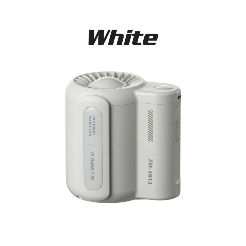 Portable Waist Fan | Rechargeable, 4 Speeds & Strong 6600RPM Airflow for Hands-Free Cooling