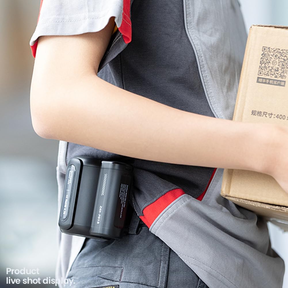 Portable Waist Fan | Rechargeable, 4 Speeds & Strong 6600RPM Airflow for Hands-Free Cooling