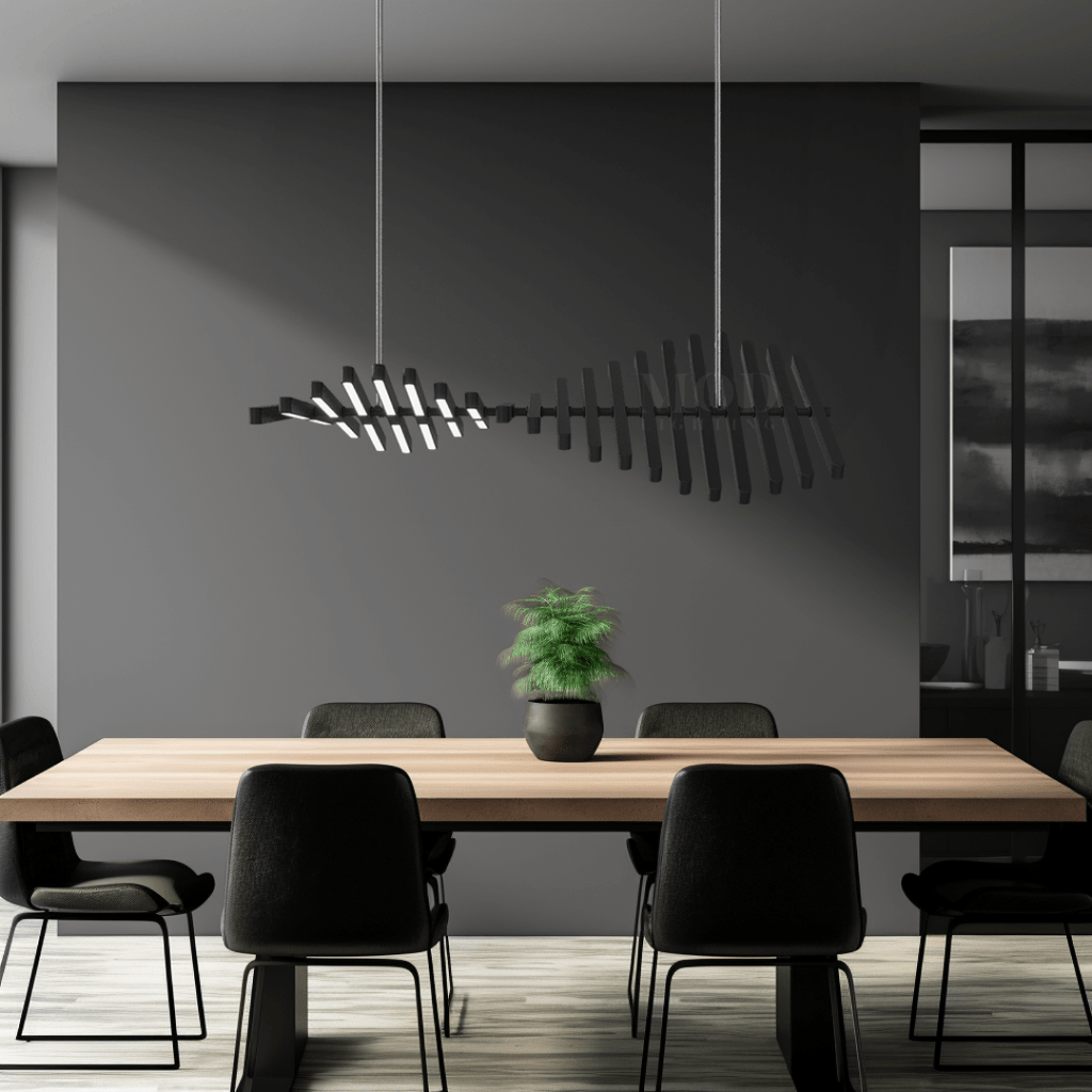 Sylas Minimalist Chandelier – Adjustable 20–40 Light Bars Luxury LED Fixture with Premium Materials