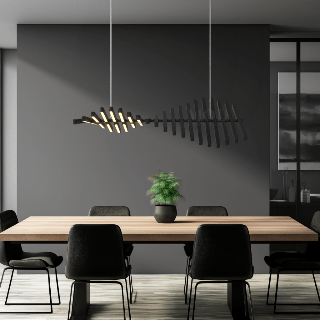 Sylas Minimalist Chandelier – Adjustable 20–40 Light Bars Luxury LED Fixture with Premium Materials