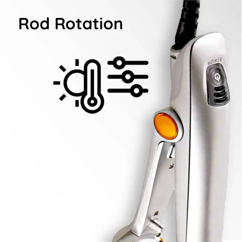 Professional 2-in-1 Rotating Iron Hair Brush - Woman Styling Tool