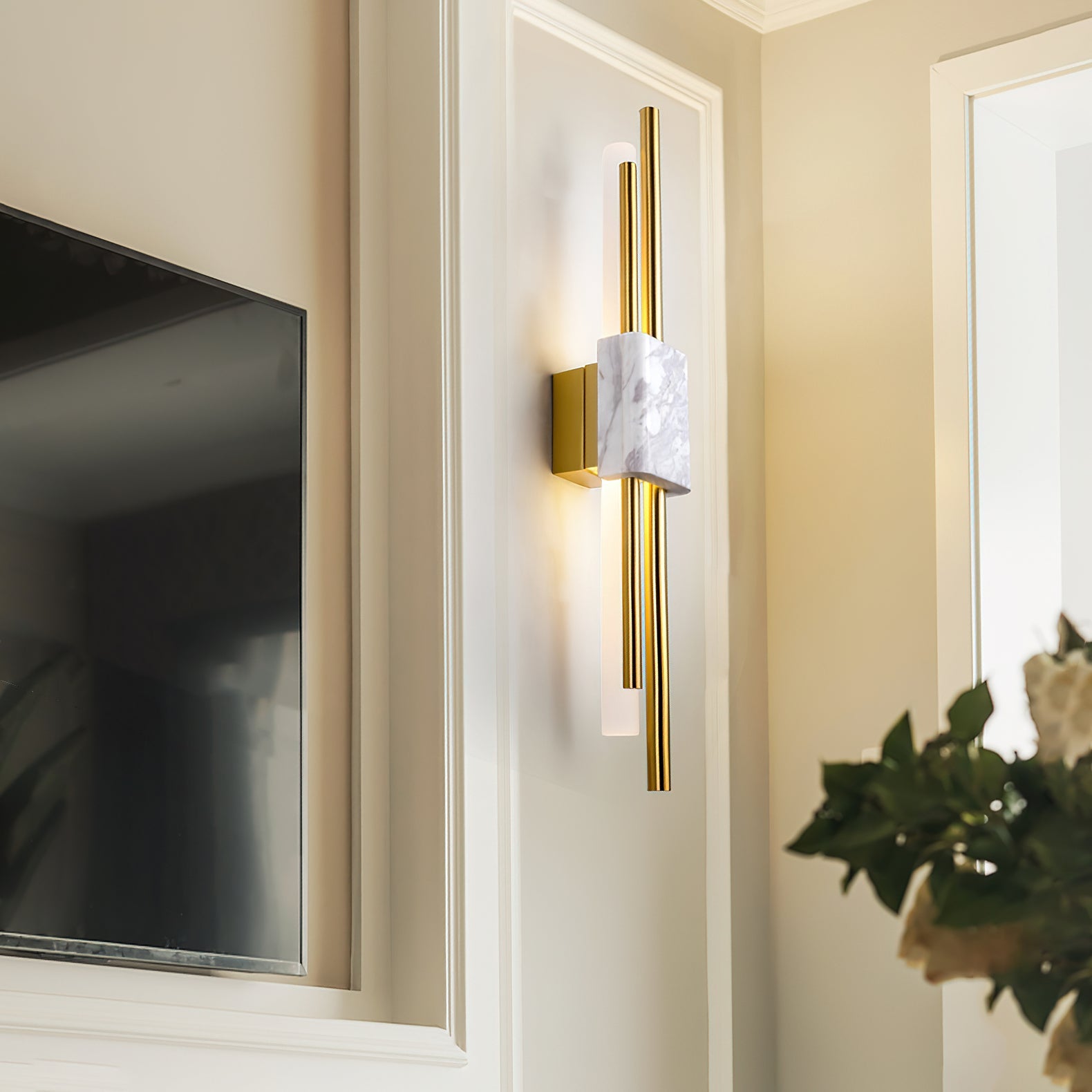 LED Wall Light Fixture - Modern Design with Adjustable Brightness for Living Room, Bedroom & Hallway Lighting