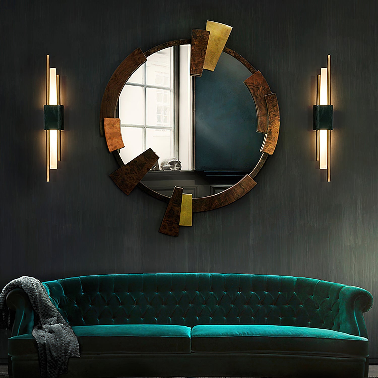 LED Wall Light Fixture - Modern Design with Adjustable Brightness for Living Room, Bedroom & Hallway Lighting