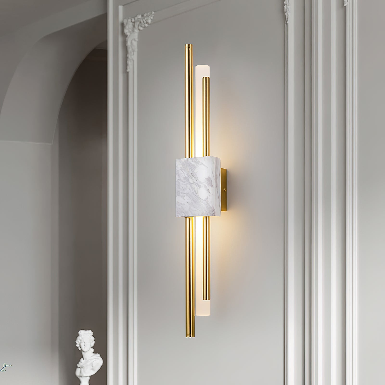 LED Wall Light Fixture - Modern Design with Adjustable Brightness for Living Room, Bedroom & Hallway Lighting