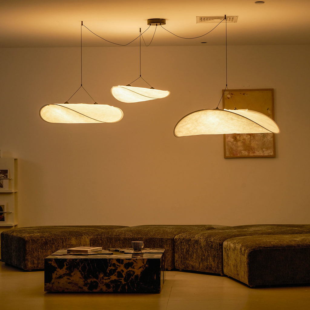 Tyvek Pendant Lamp | Dimmable, Adjustable Height & Ideal for Modern Home Decor