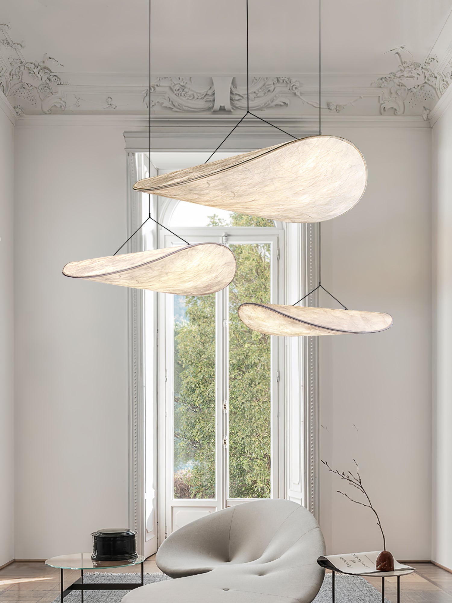 Tyvek Pendant Lamp | Dimmable, Adjustable Height & Ideal for Modern Home Decor