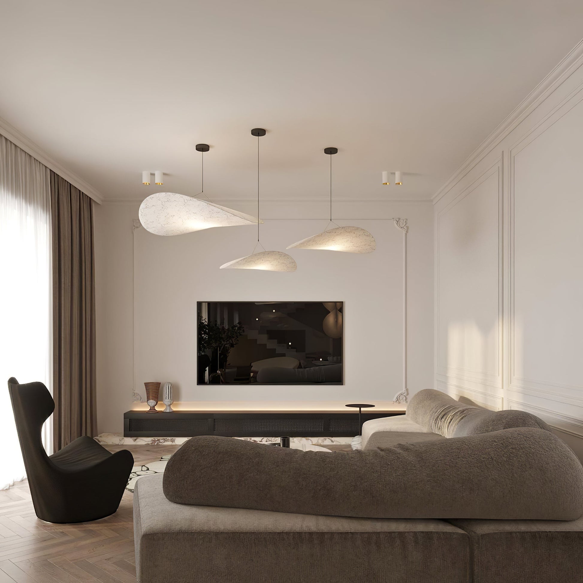 Tyvek Pendant Lamp | Dimmable, Adjustable Height & Ideal for Modern Home Decor