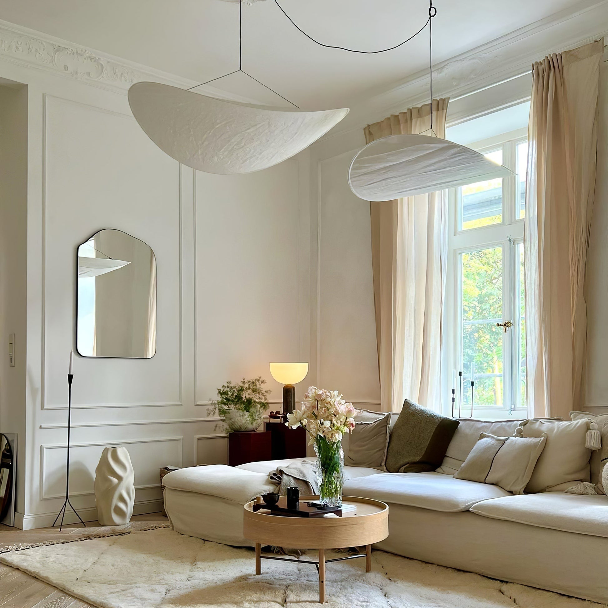 Tyvek Pendant Lamp | Dimmable, Adjustable Height & Ideal for Modern Home Decor