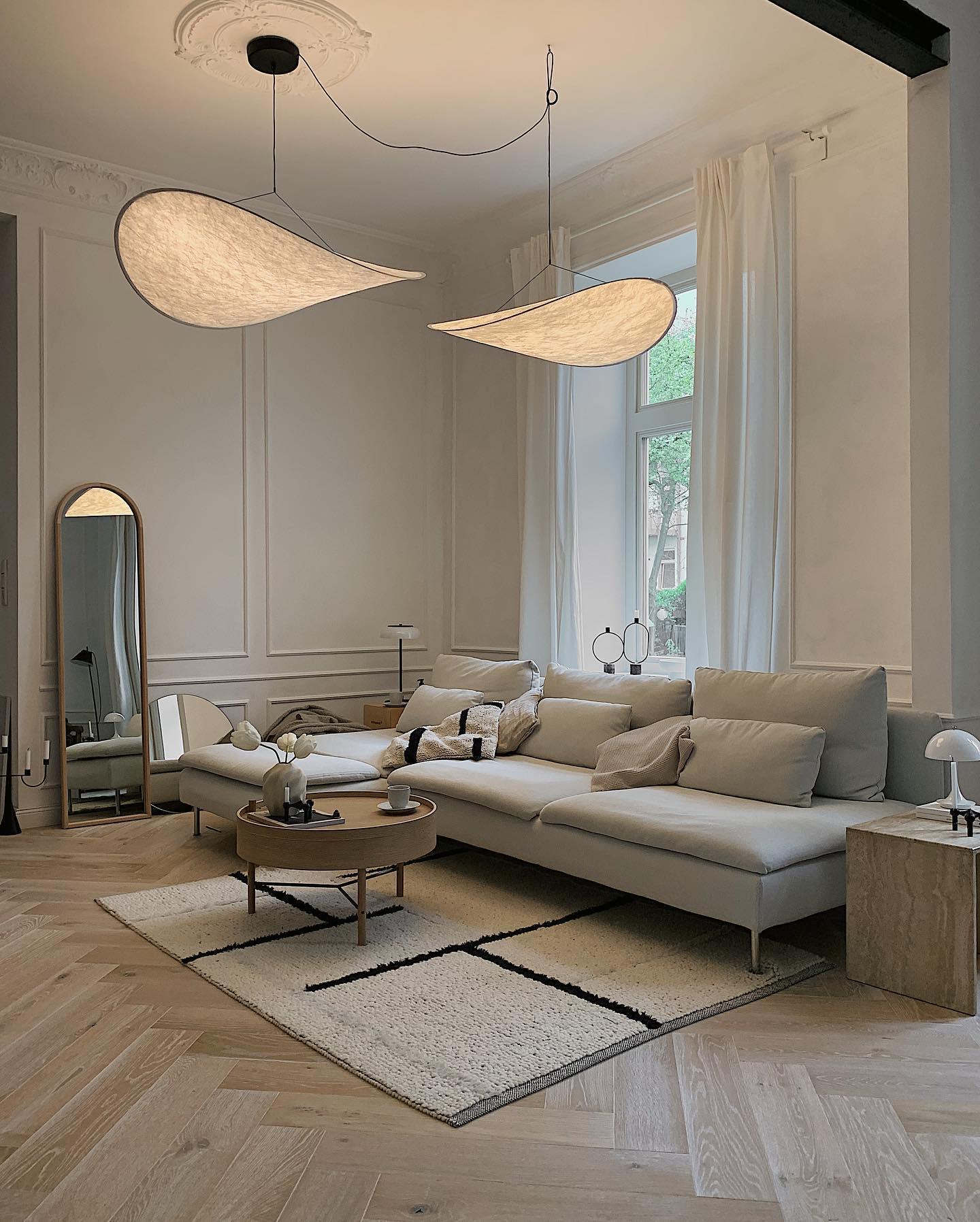 Tyvek Pendant Lamp | Dimmable, Adjustable Height & Ideal for Modern Home Decor