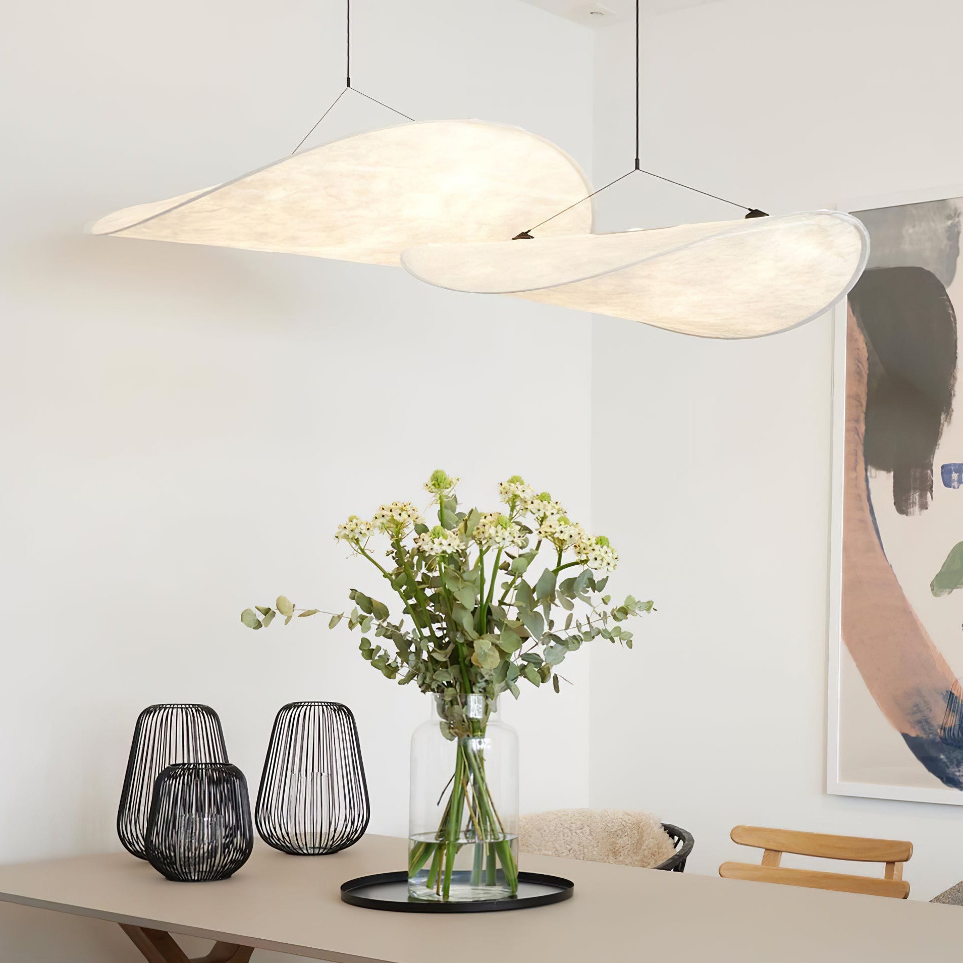 Tyvek Pendant Lamp | Dimmable, Adjustable Height & Ideal for Modern Home Decor