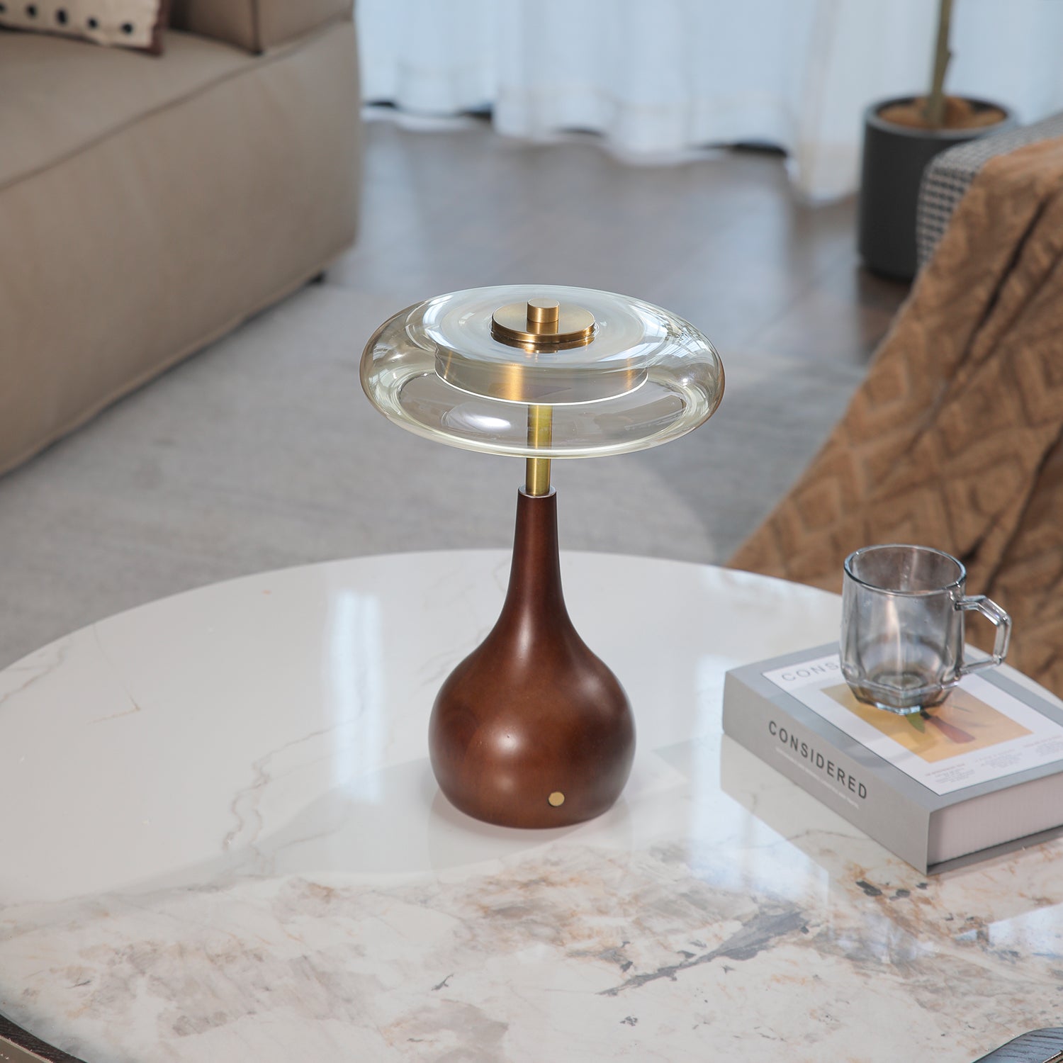 LED Table Lamp with Adjustable Brightness and Modern Design for Living Room, Bedroom, or Office Use