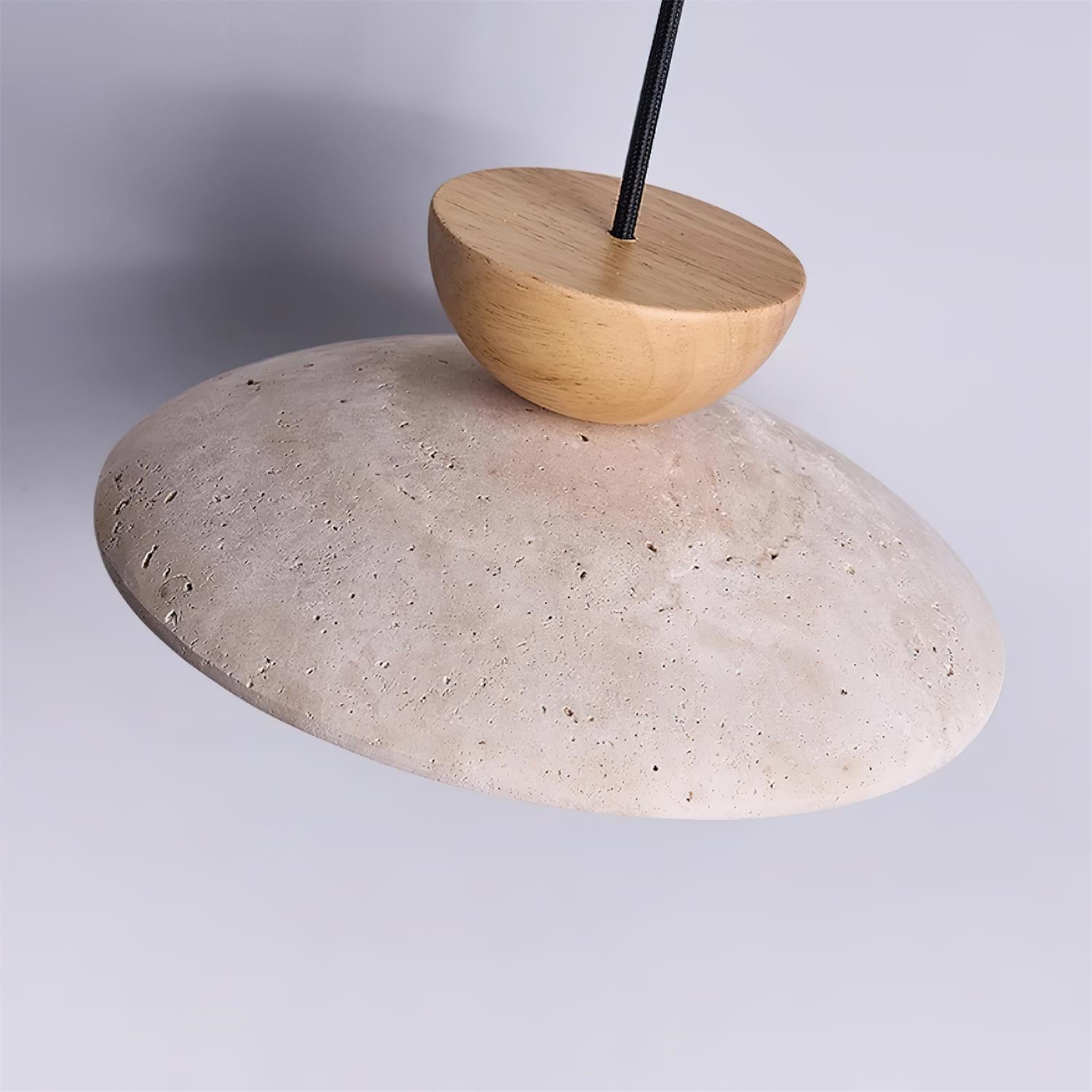 Travertine Pendant Lamp - Modern Stone Lighting Fixture for Dining Room & Kitchen
