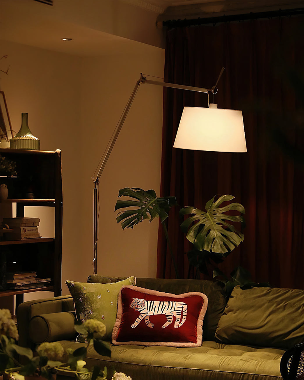 LED Modern Classic Floor Lamp with Adjustable Height for Living Room & Bedroom Lighting