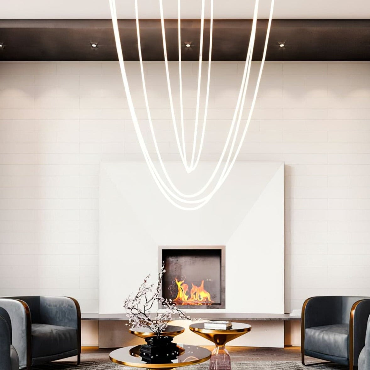 Flex LED Pendant Light Fixture - Adjustable Hanging Lamp for Kitchen Island & Dining Room