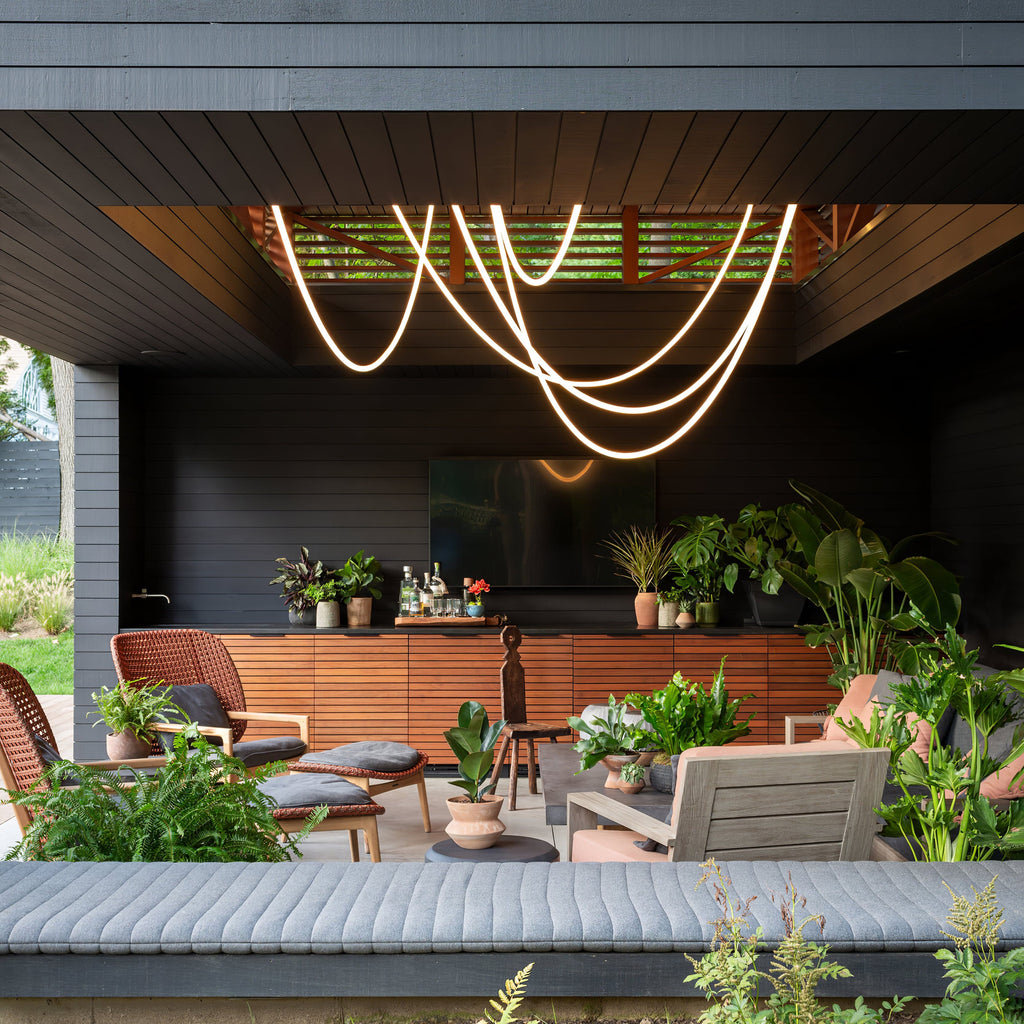 Flex LED Pendant Light Fixture - Adjustable Hanging Lamp for Kitchen Island & Dining Room