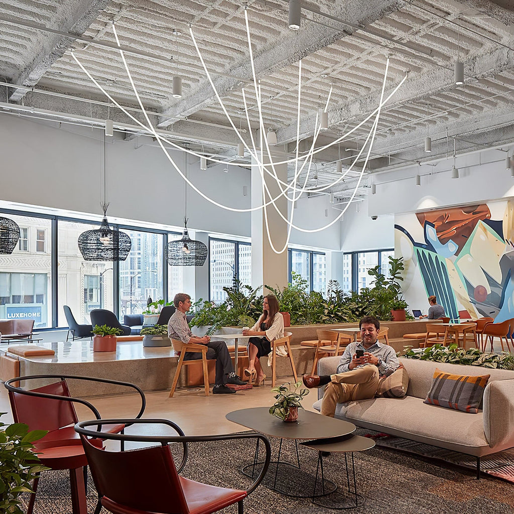 Flex LED Pendant Light Fixture - Adjustable Hanging Lamp for Kitchen Island & Dining Room