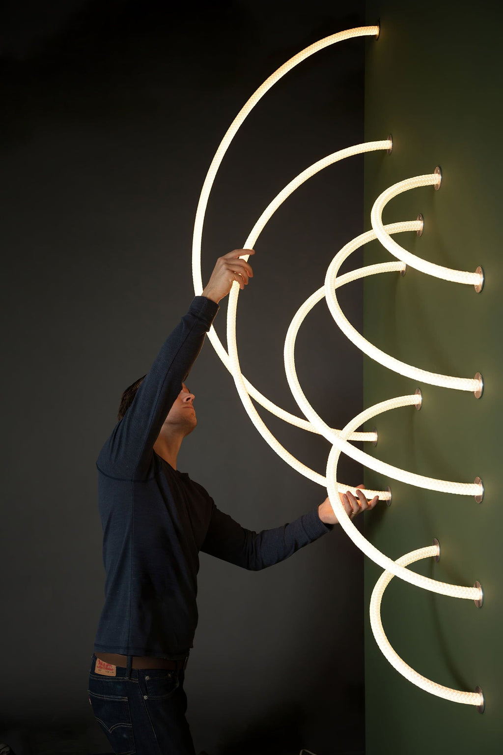 Flex LED Pendant Light Fixture - Adjustable Hanging Lamp for Kitchen Island & Dining Room