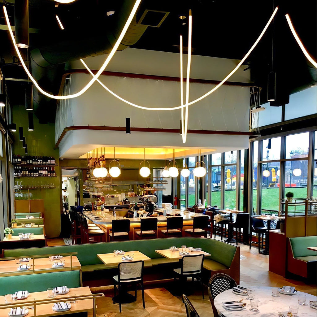 Flex LED Pendant Light Fixture - Adjustable Hanging Lamp for Kitchen Island & Dining Room