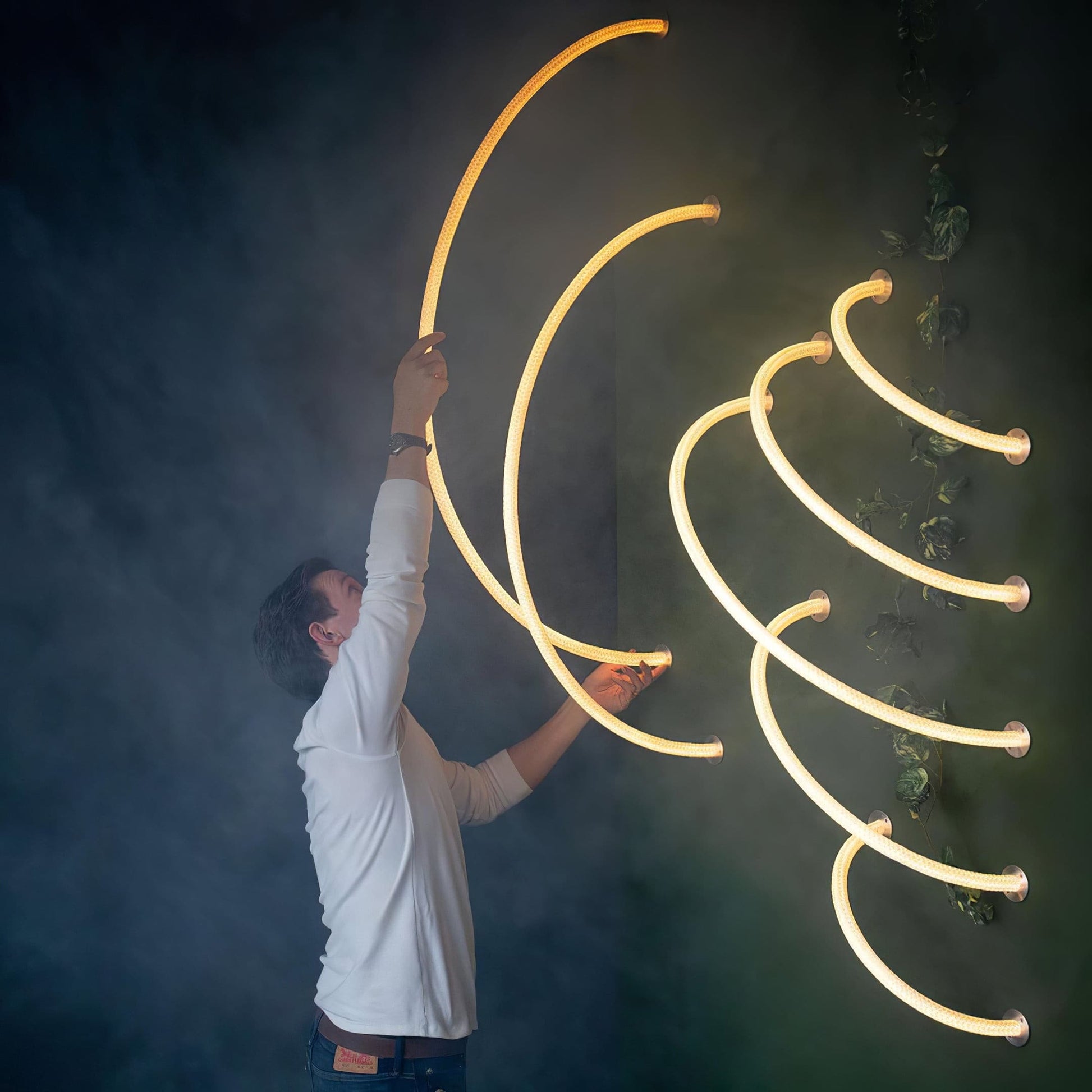 Flex LED Pendant Light Fixture - Adjustable Hanging Lamp for Kitchen Island & Dining Room