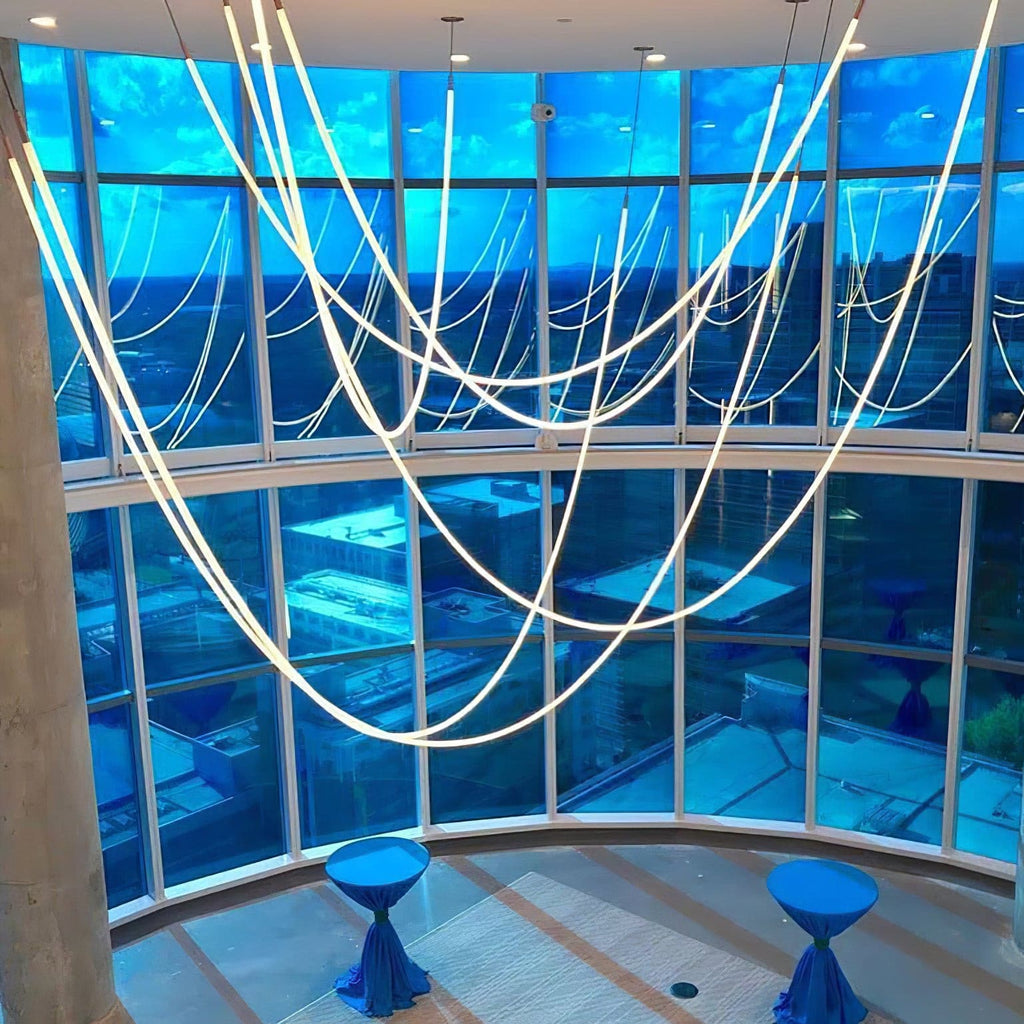 Flex LED Pendant Light Fixture - Adjustable Hanging Lamp for Kitchen Island & Dining Room