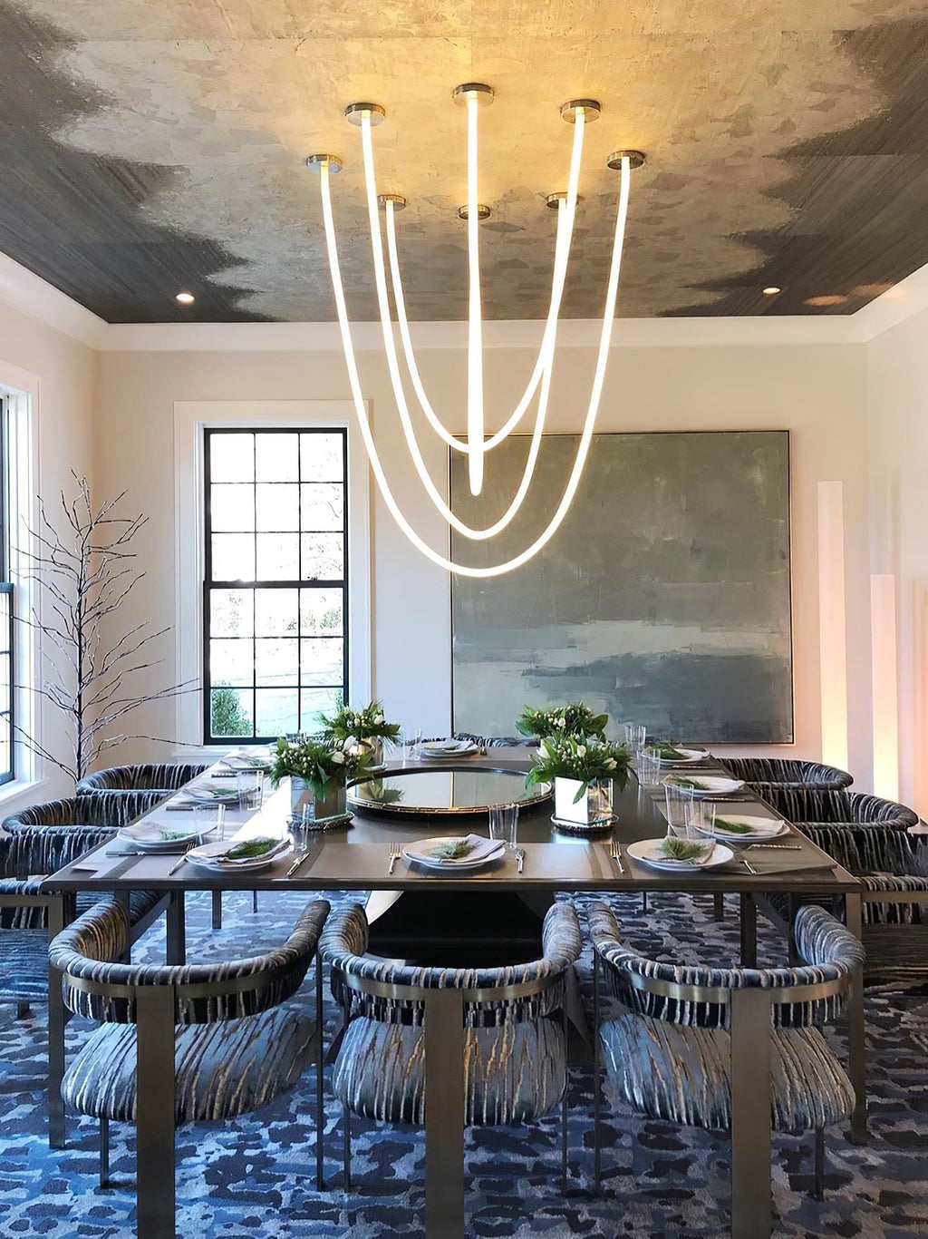 Flex LED Pendant Light Fixture - Adjustable Hanging Lamp for Kitchen Island & Dining Room