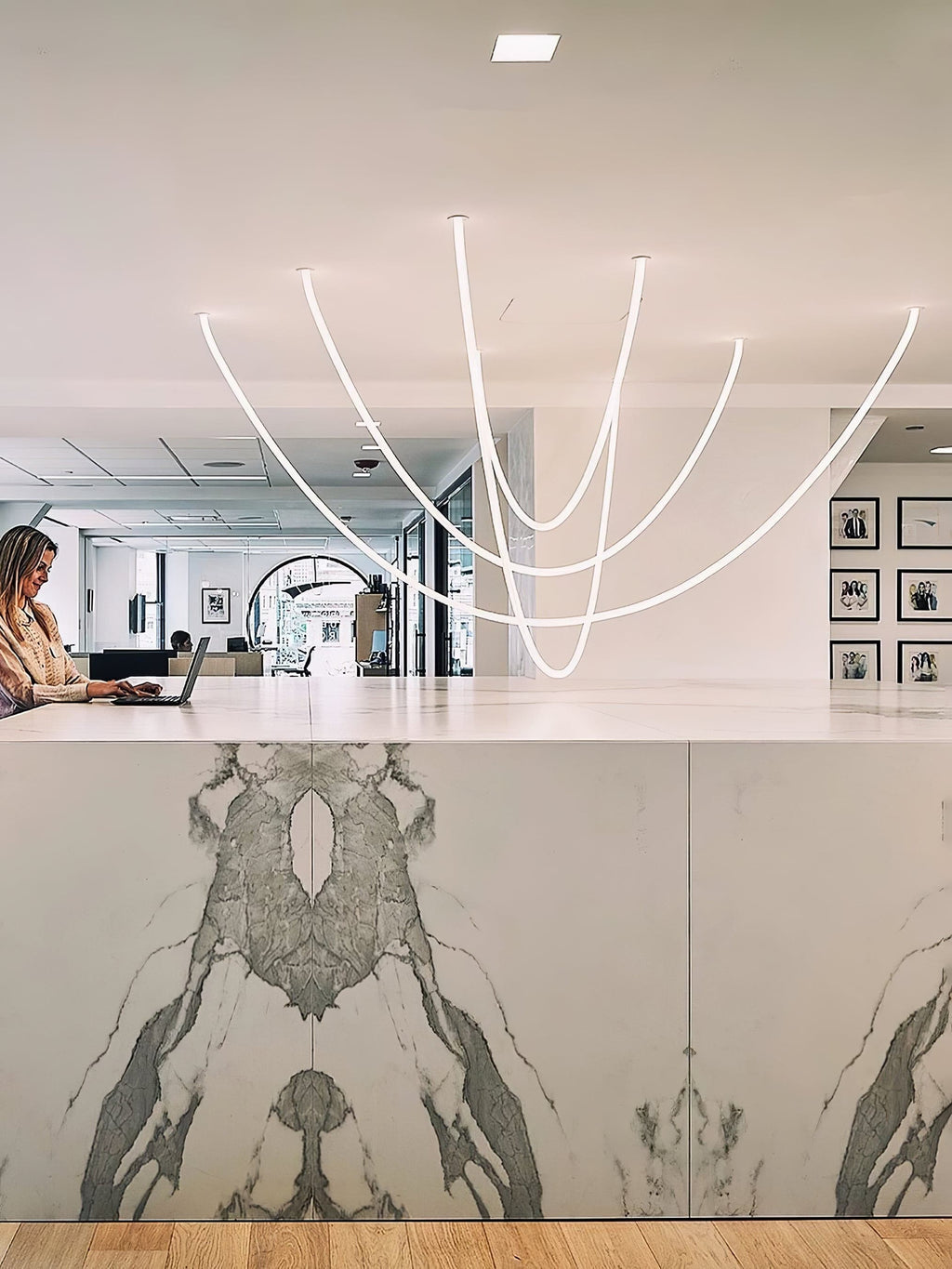 Flex LED Pendant Light Fixture - Adjustable Hanging Lamp for Kitchen Island & Dining Room