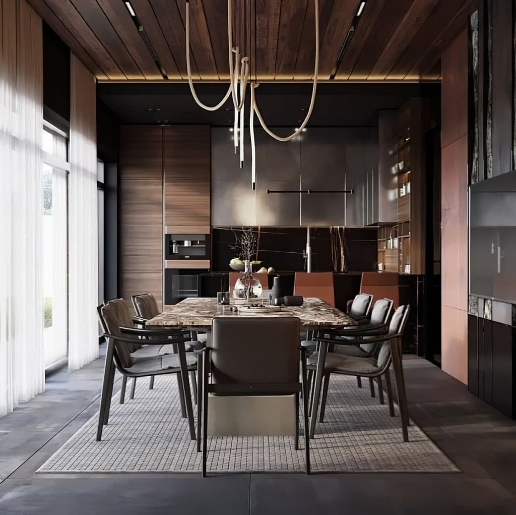 Flex LED Pendant Light Fixture - Adjustable Hanging Lamp for Kitchen Island & Dining Room