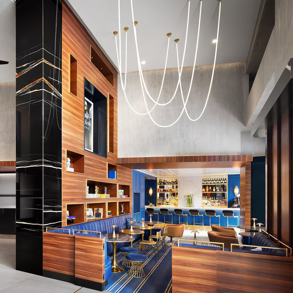 Flex LED Pendant Light Fixture - Adjustable Hanging Lamp for Kitchen Island & Dining Room