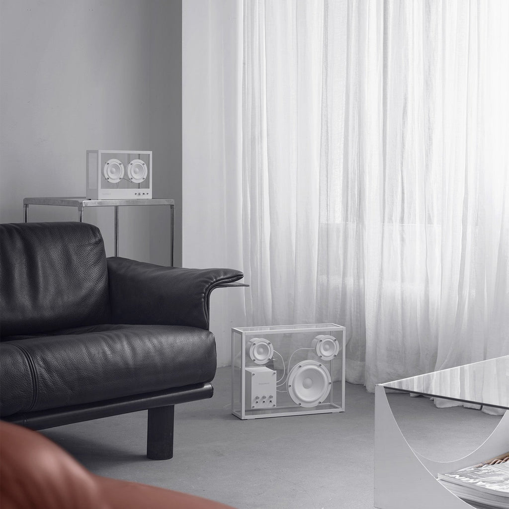 High-Fidelity Transparent Bluetooth Speaker with LED Light for Home Audio & Parties