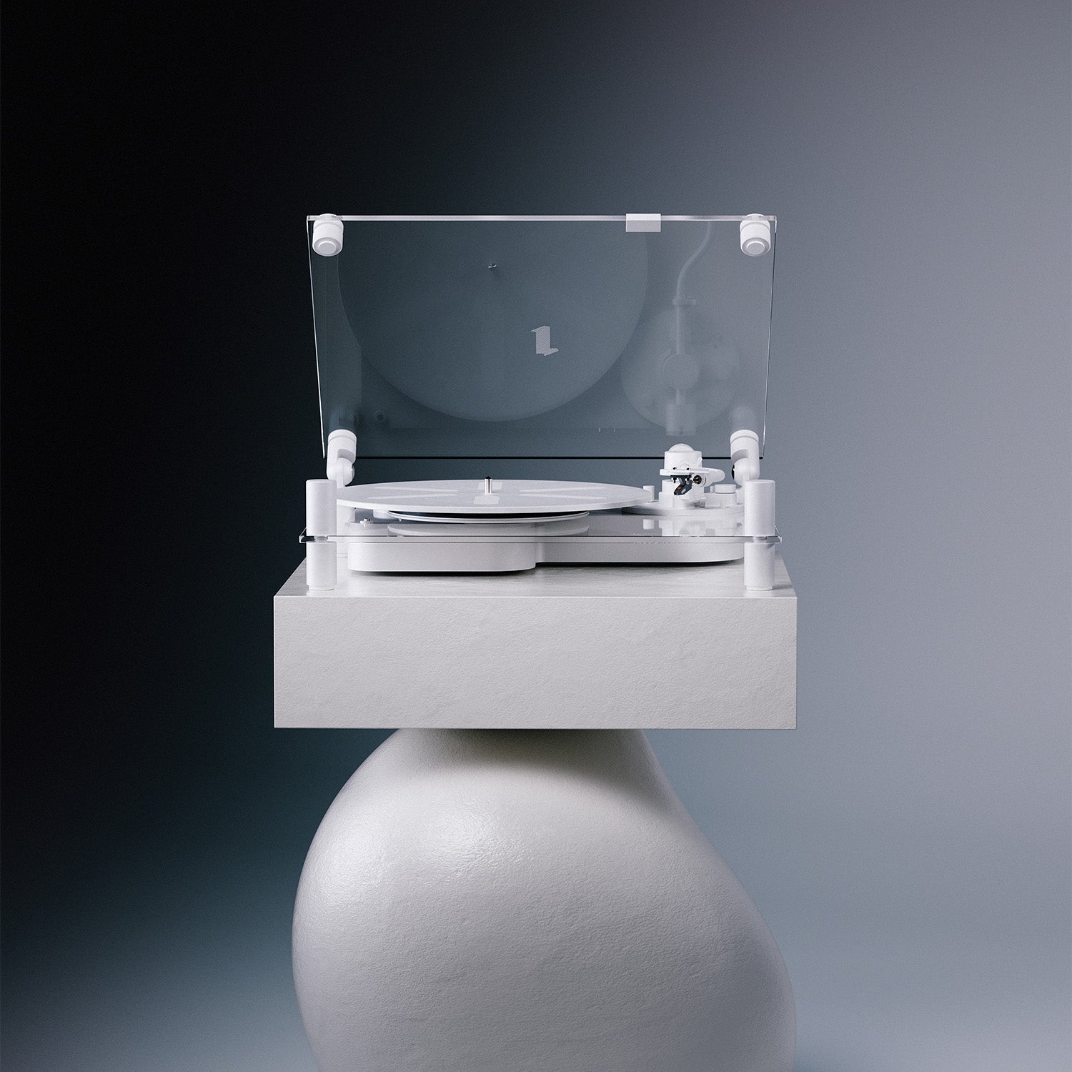 Transparent Acrylic Turntable for Vinyl Records & DJ Use - Lightweight, Durable Design