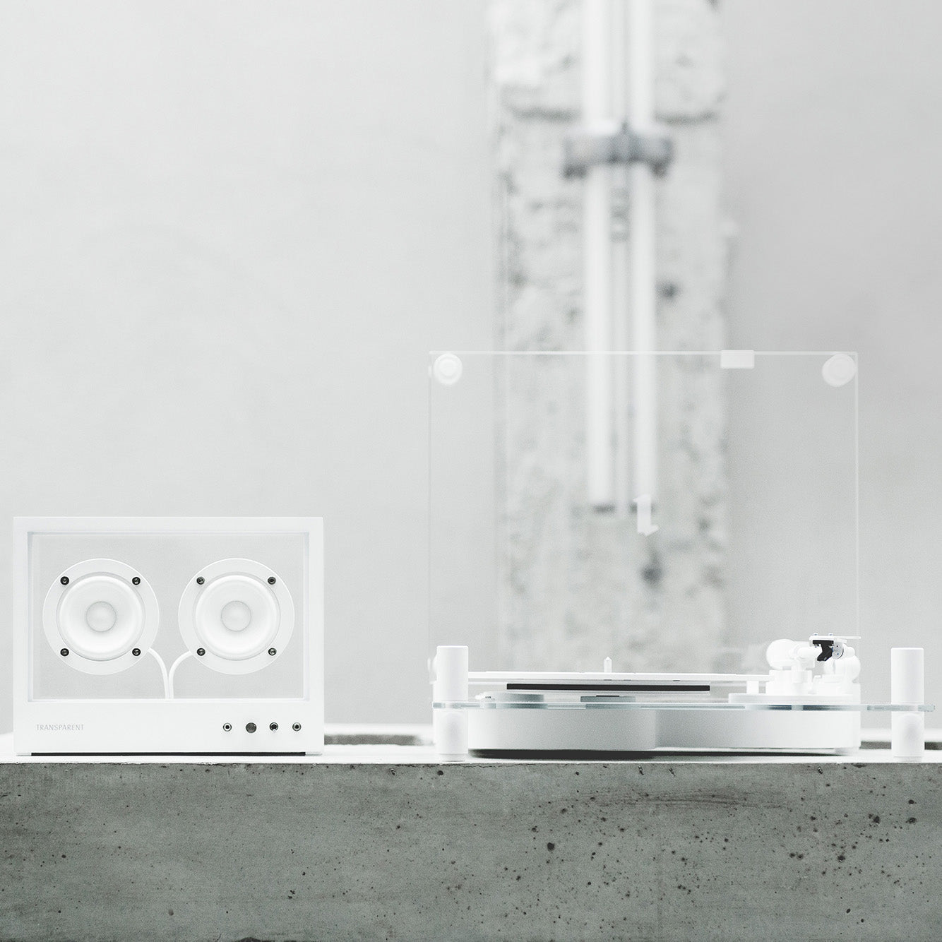 Transparent Acrylic Turntable for Vinyl Records & DJ Use - Lightweight, Durable Design