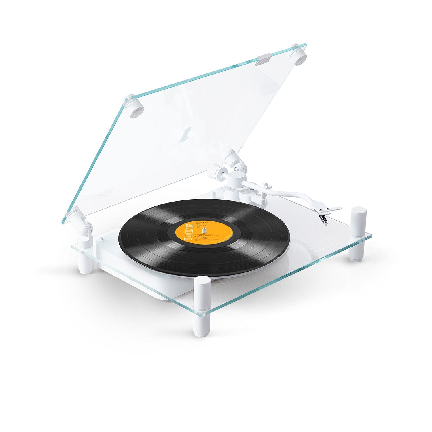 Transparent Acrylic Turntable for Vinyl Records & DJ Use - Lightweight, Durable Design