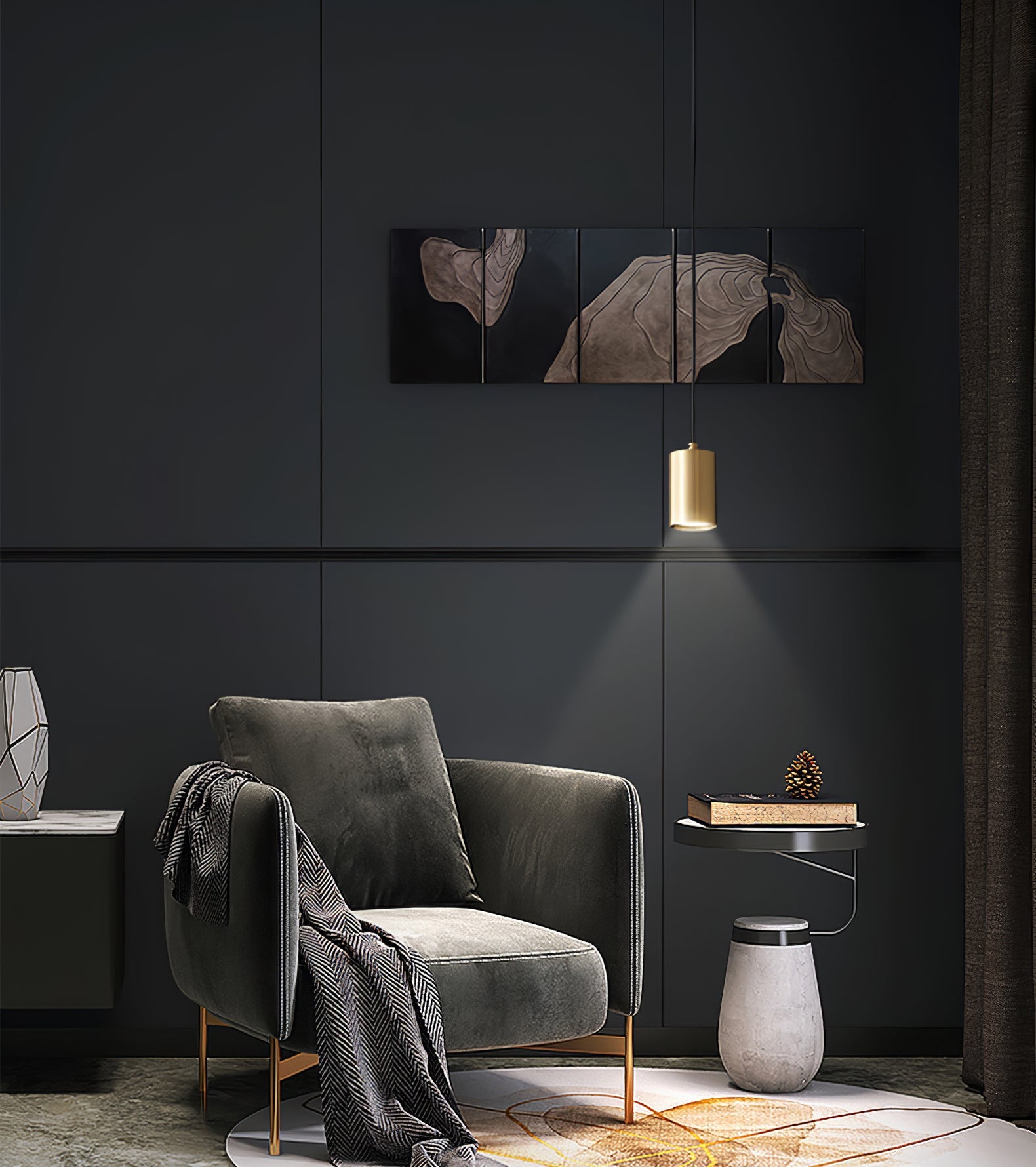 LED Trio Pendant Light Fixture - Modern Adjustable Hanging Lamp for Kitchen Island & Dining Room Lighting