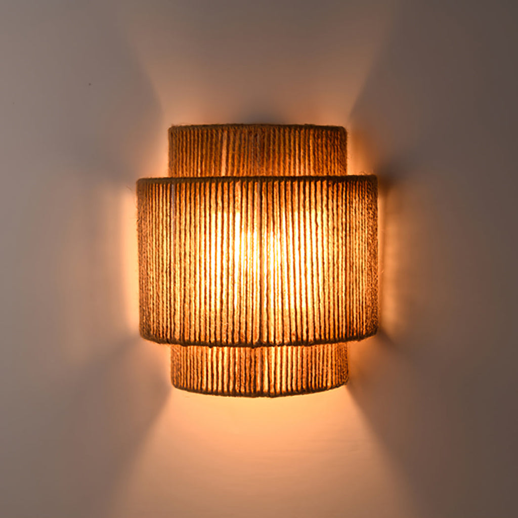 LED Rope Wall Lamp - Adjustable Fixture with Warm White Light for Living Room, Bedroom & Hallway Lighting