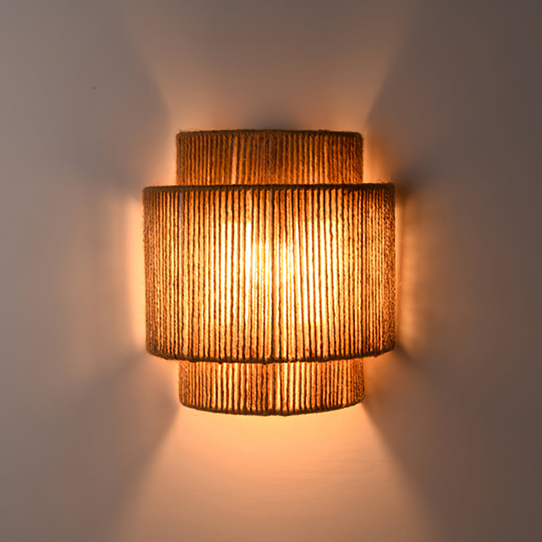 LED Rope Wall Lamp - Adjustable Fixture with Warm White Light for Living Room, Bedroom & Hallway Lighting