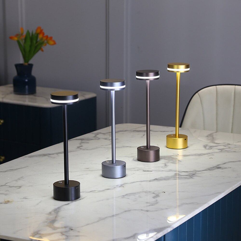 Modern Minimalist Touch Control Table Lamp – Adjustable LED Night Light for Home, Café, Hotel