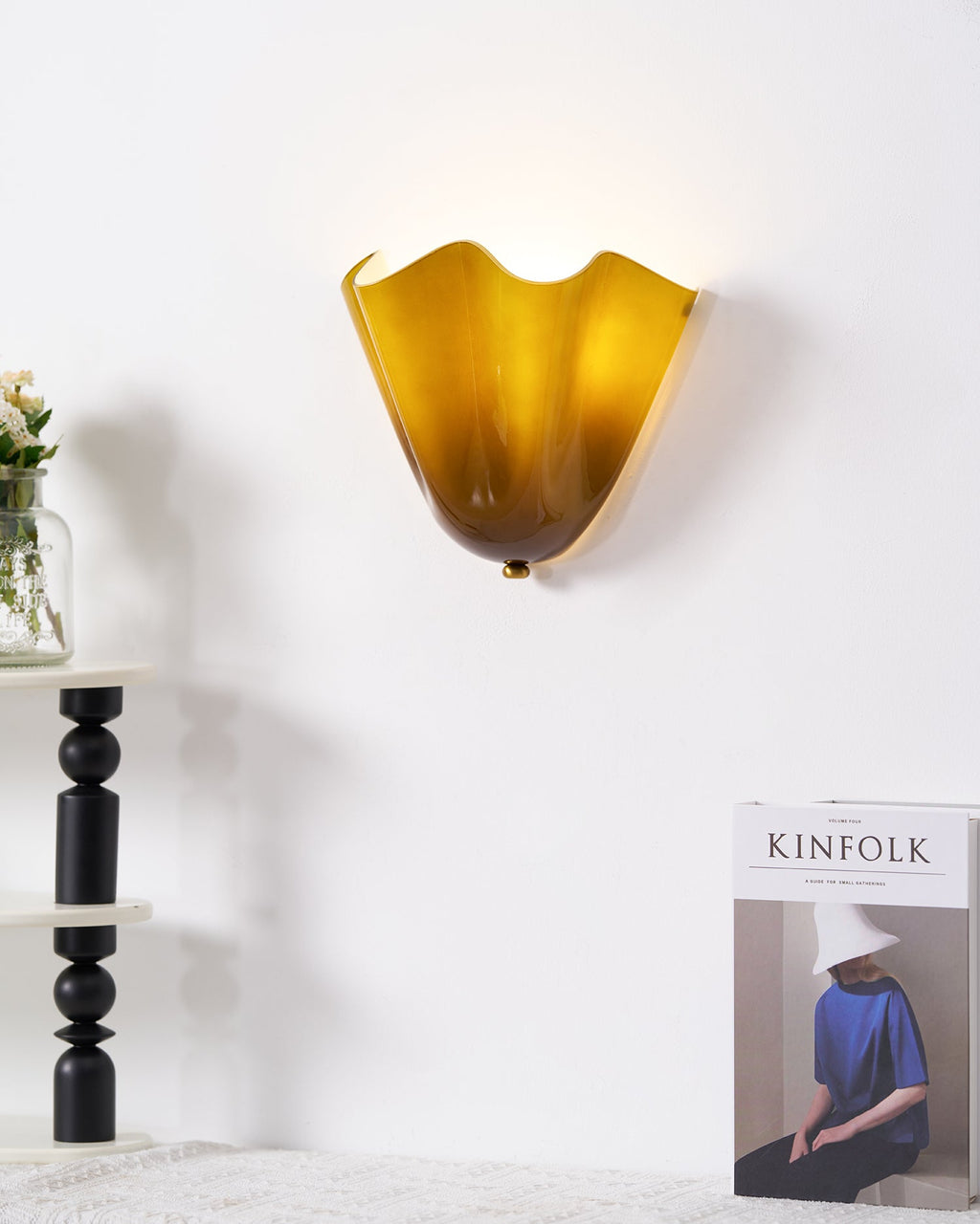 Petalia Wall Light | Soft Curves, Translucent Finish & Ambient Glow for Hallways, Bedrooms & Living Rooms