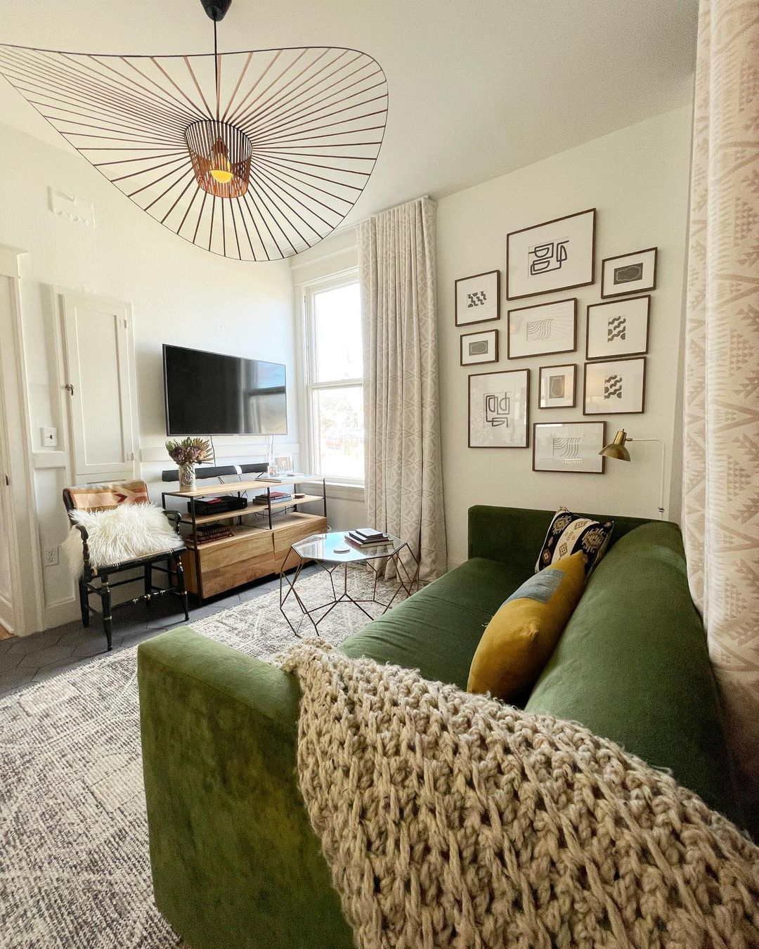 Vertigo Pendant Light Fixture - Modern Adjustable Hanging Lamp for Dining Room, Kitchen, and Living Spaces