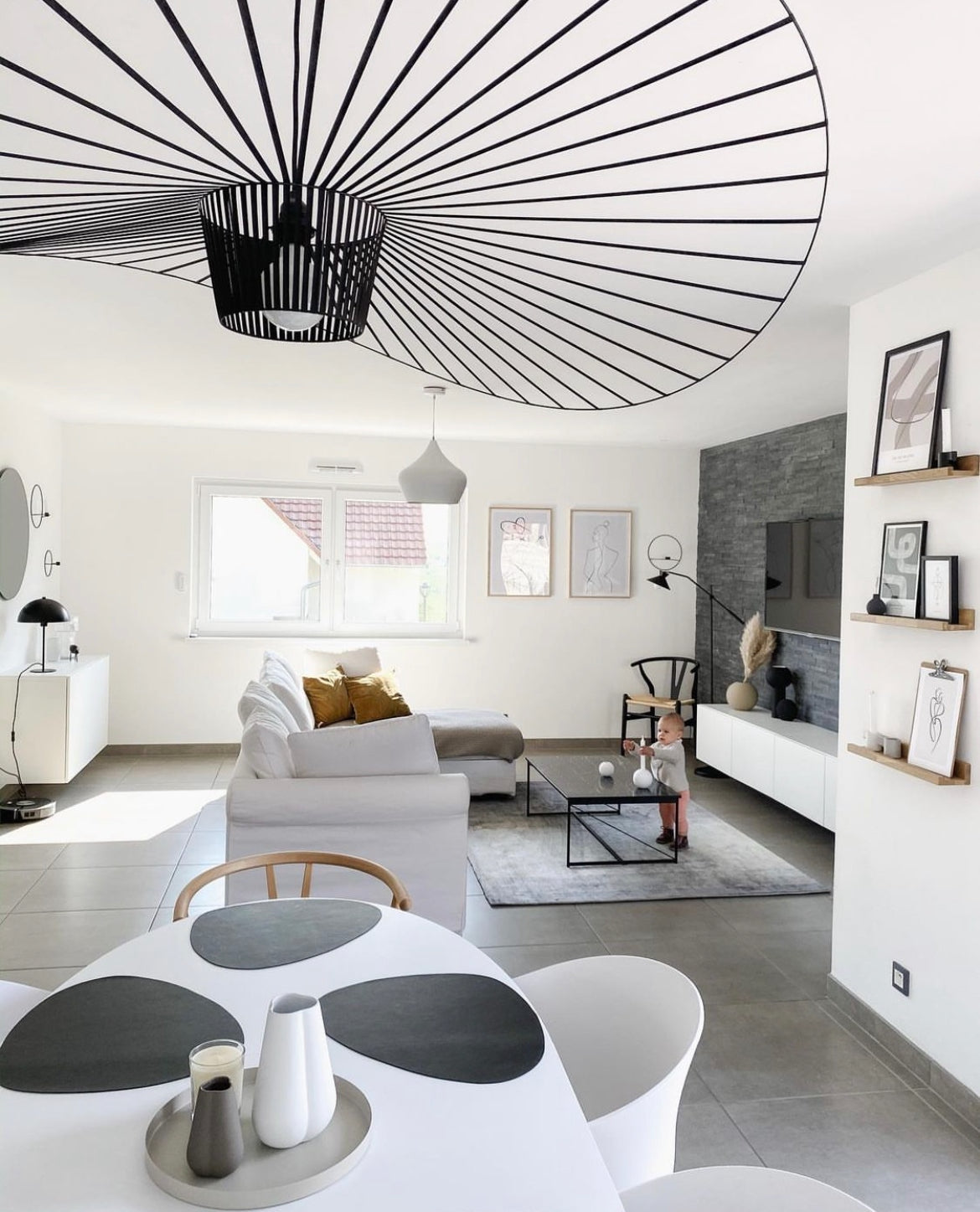 Vertigo Pendant Light Fixture - Modern Adjustable Hanging Lamp for Dining Room, Kitchen, and Living Spaces