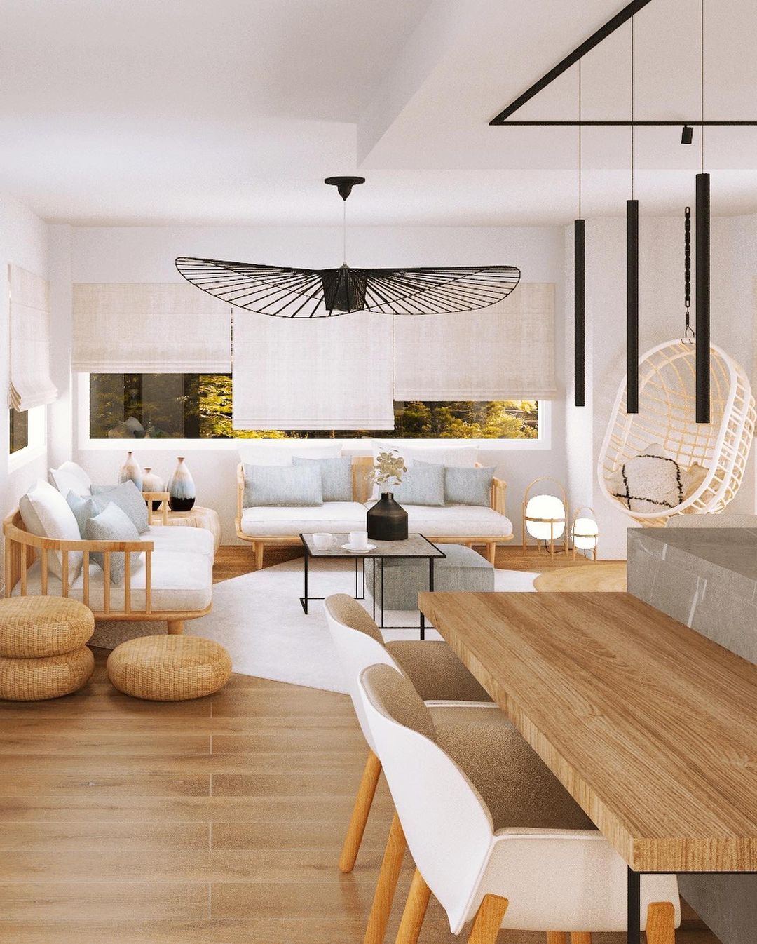 Vertigo Pendant Light Fixture - Modern Adjustable Hanging Lamp for Dining Room, Kitchen, and Living Spaces