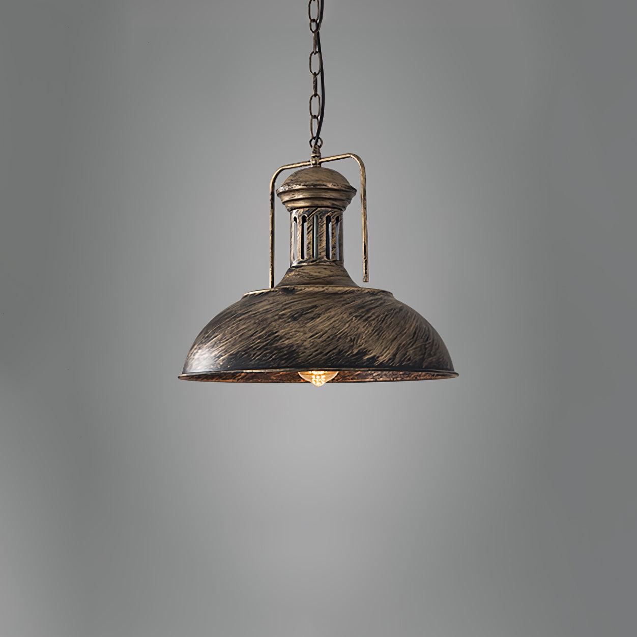 Vintage Industrial Pendant Light Fixture with Adjustable Chain for Kitchen, Dining Room & Bar Lighting
