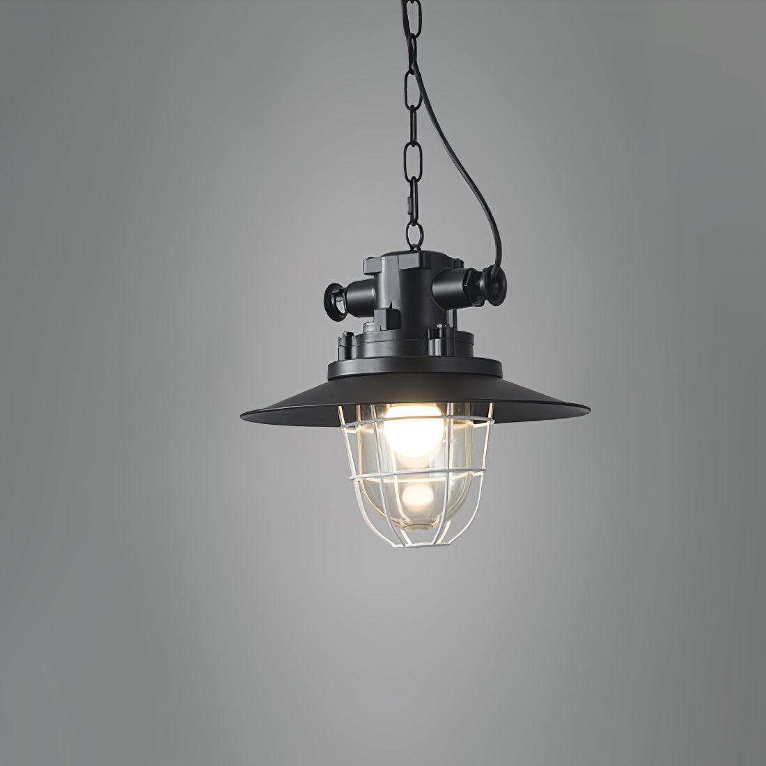 Vintage Industrial Pendant Light Fixture with Adjustable Chain for Kitchen, Dining Room & Bar Lighting