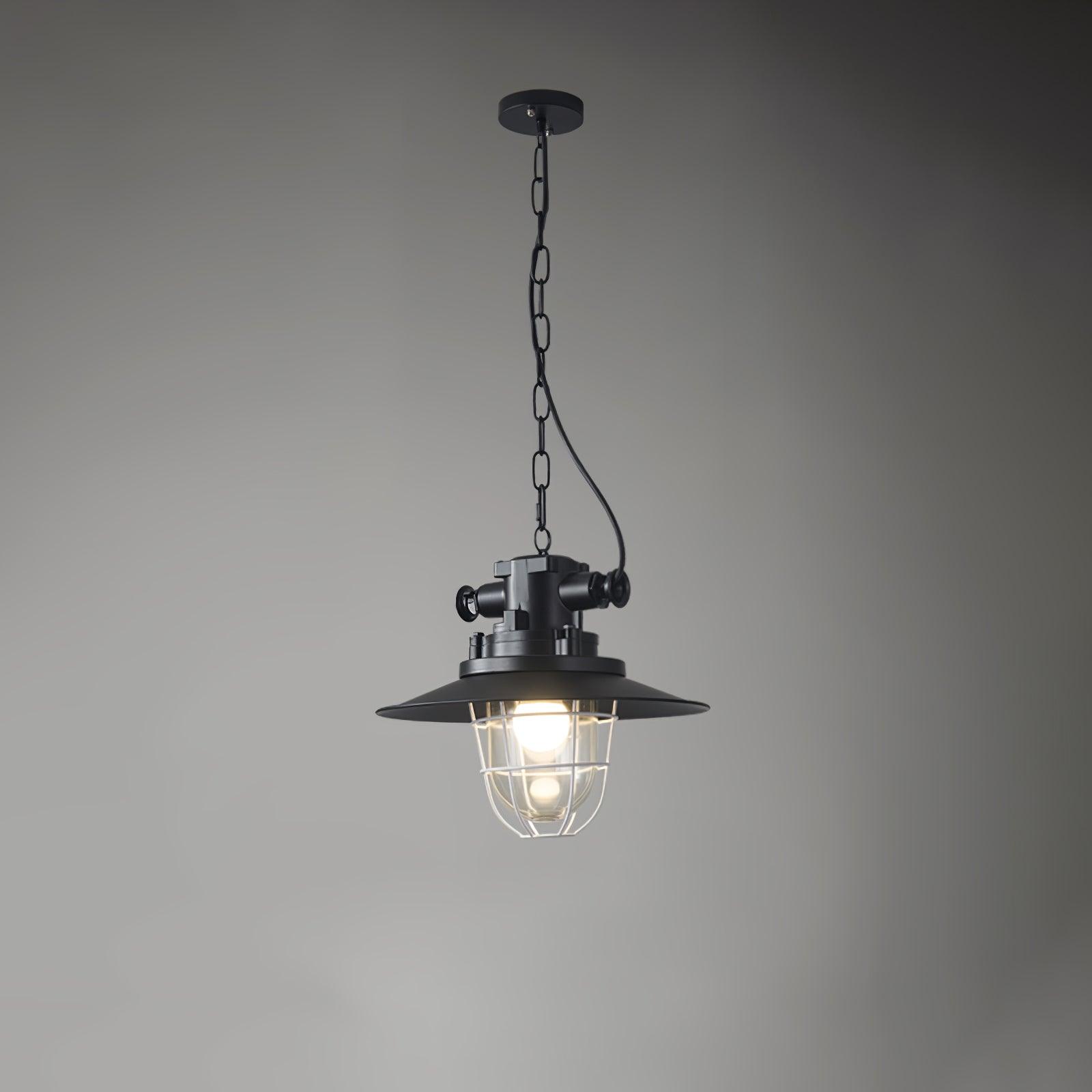 Vintage Industrial Pendant Light Fixture with Adjustable Chain for Kitchen, Dining Room & Bar Lighting
