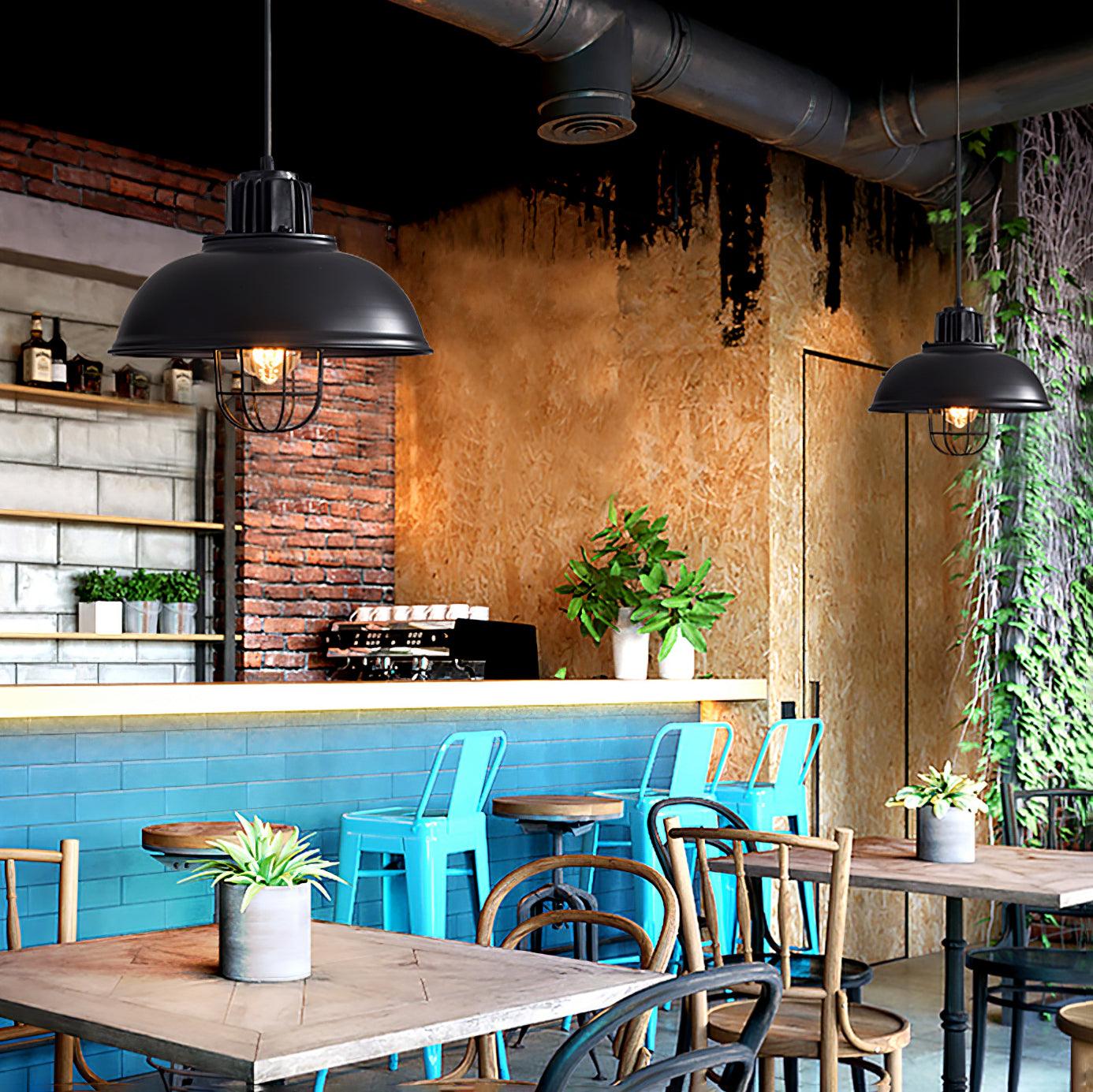 Vintage Industrial Pendant Light Fixture with Adjustable Chain for Kitchen, Dining Room & Bar Lighting