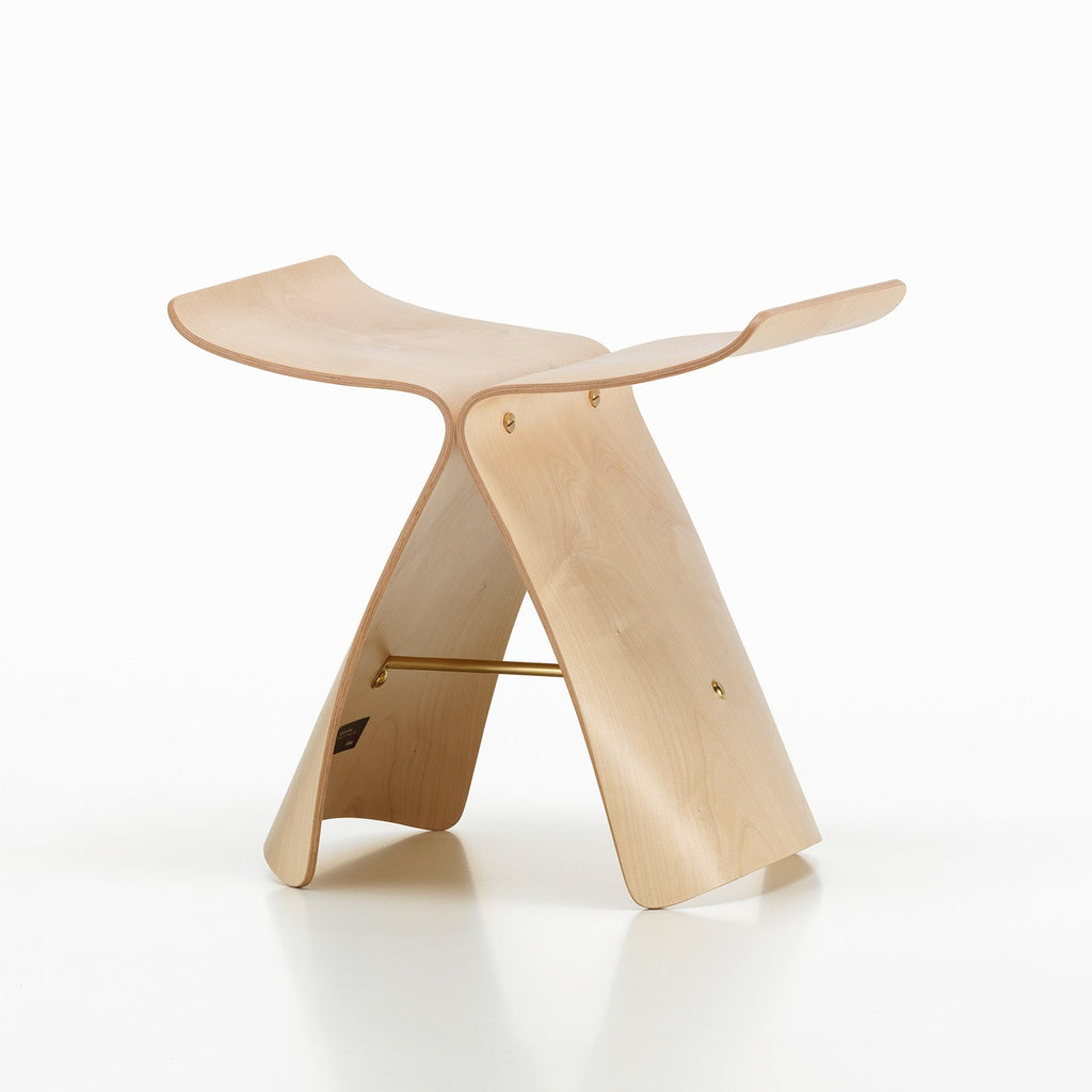 Vitra Butterfly Stool - Modern Wooden Accent Stool for Living Room & Home Decor
