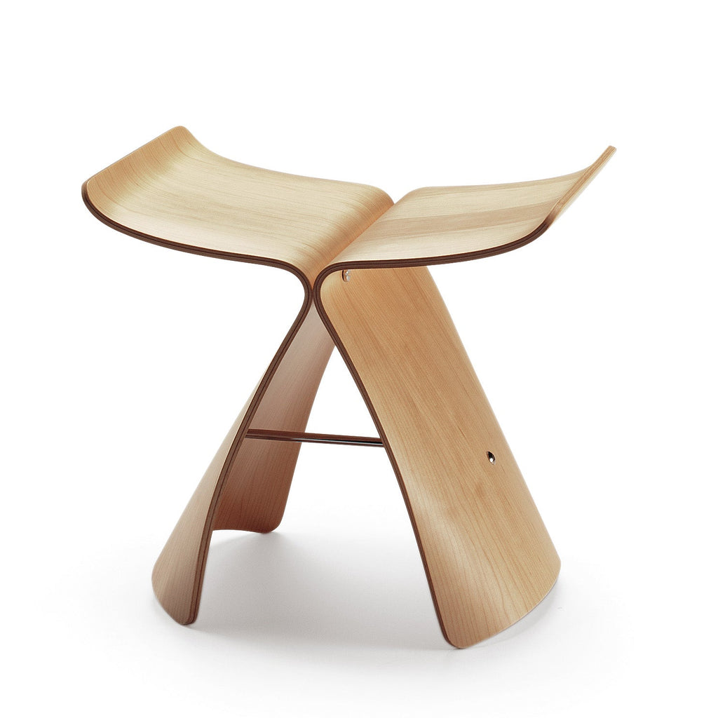 Vitra Butterfly Stool - Modern Wooden Accent Stool for Living Room & Home Decor