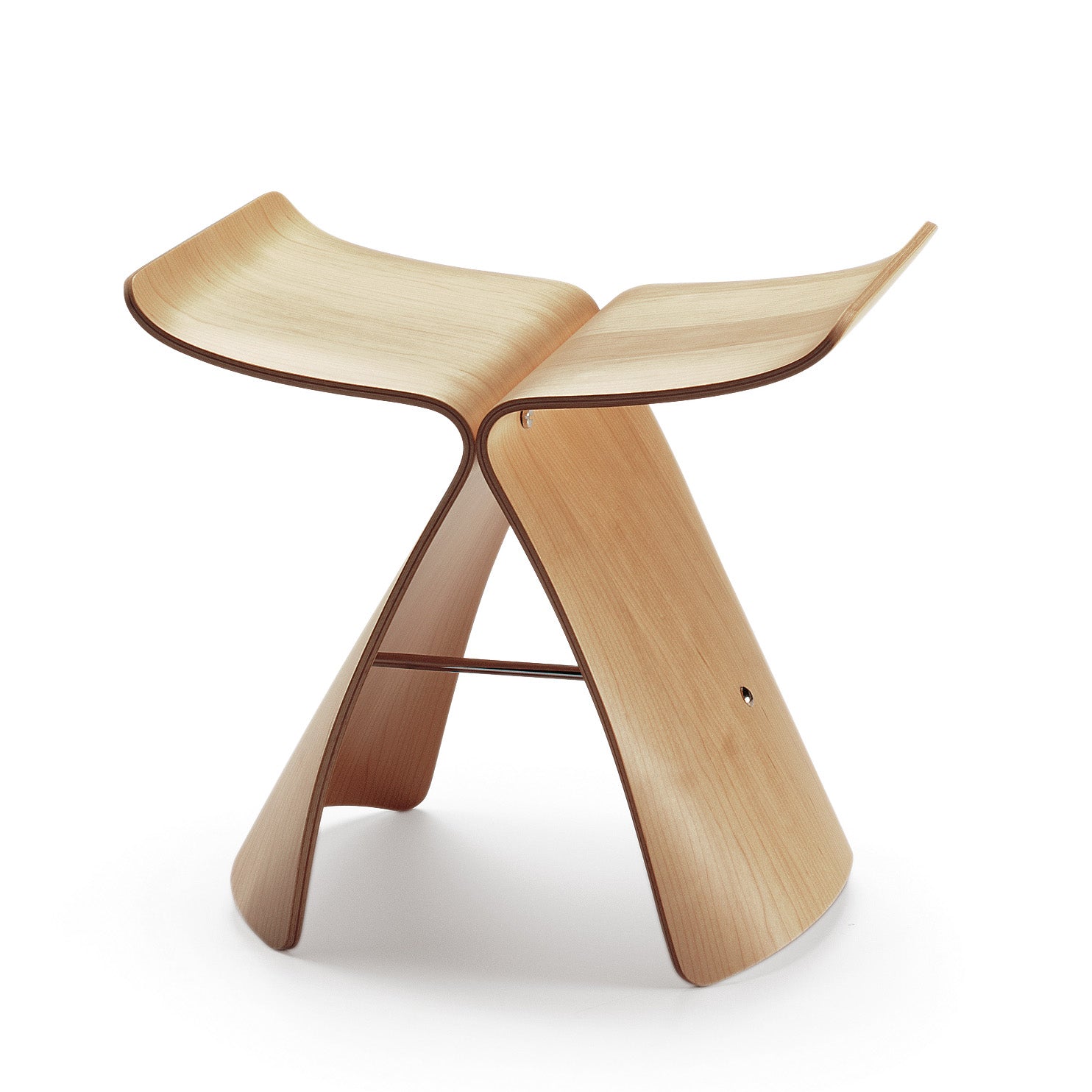 Vitra Butterfly Stool - Modern Wooden Accent Stool for Living Room & Home Decor